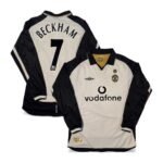2001-02 Manchester United Away Jersey Reversible Longsleeve - Beckham 7 (L)