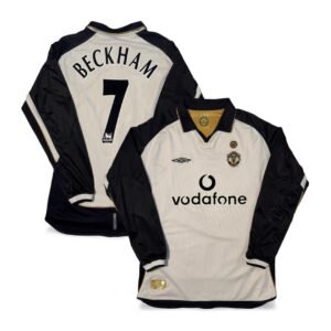 2001-02 Manchester United Away Jersey Reversible Longsleeve - Beckham 7 (L)