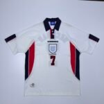 1998 England Home Jersey Worldcup - Beckham 7 (XL)