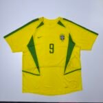 2002 Brazil Home Jersey Worldcup - Ronaldo 9 (L)