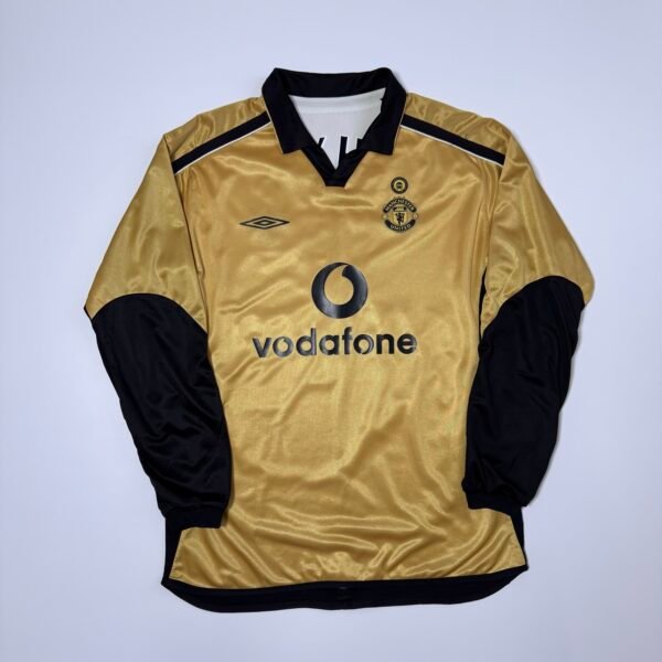 2001-02 Manchester United Away Jersey Reversible Longsleeve - Beckham 7 (L)