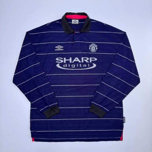 1999-00 Manchester United Away Jersey Longsleeve - Beckham 7 (XL)