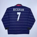 1999-00 Manchester United Away Jersey Longsleeve - Beckham 7 (XL)