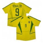 2002 Brazil Home Jersey Worldcup - Ronaldo 9 (L)