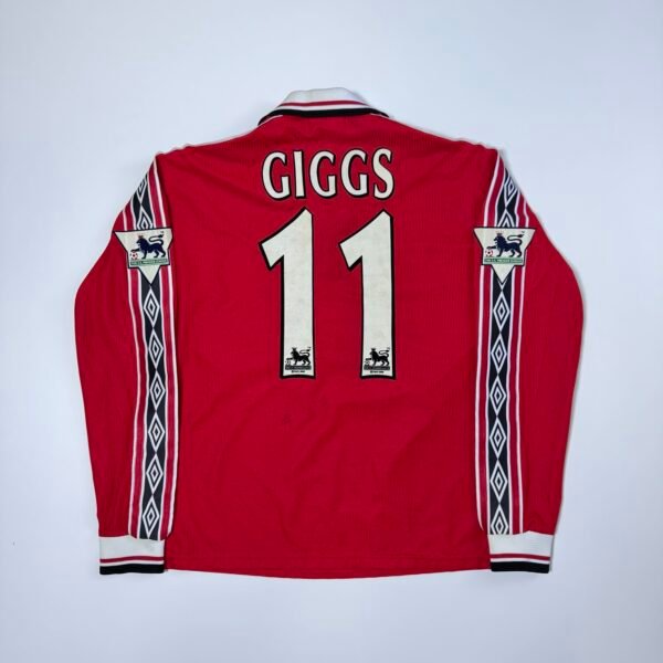 1998-99 Manchester United Home Jersey Longsleeve Treble - Giggs 11 (Y fit to S)