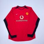 2003-04 Manchester United Home Jersey Longsleeve - Beckham 7 (L)