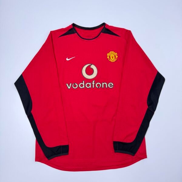 2003-04 Manchester United Home Jersey Longsleeve - Beckham 7 (L)