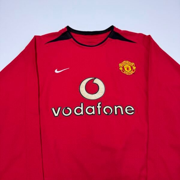 2003-04 Manchester United Home Jersey Longsleeve - Beckham 7 (L)