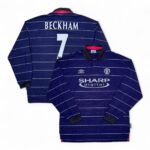 1999-00 Manchester United Away Jersey Longsleeve - Beckham 7 (XL)