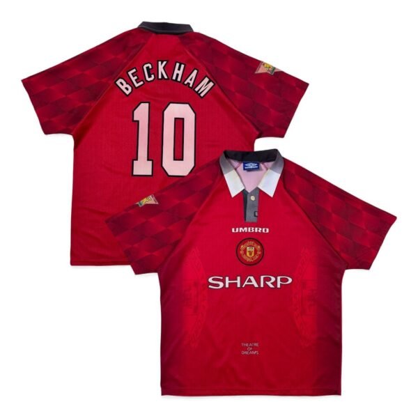 1996-98 Manchester United Home Jersey - Beckham 10 (L)
