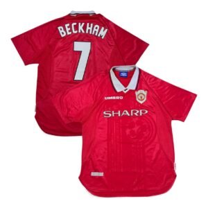 1997-98 Manchester United Home UCL Jersey 1Star - Beckham 7 (L)