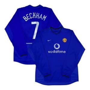 2002-2003 Manchester United Third Jersey Longsleeve  - Beckham 7 (XL)