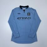 2012-13 Manchester City Home Jersey Longsleeve - Aguero 16 (M)