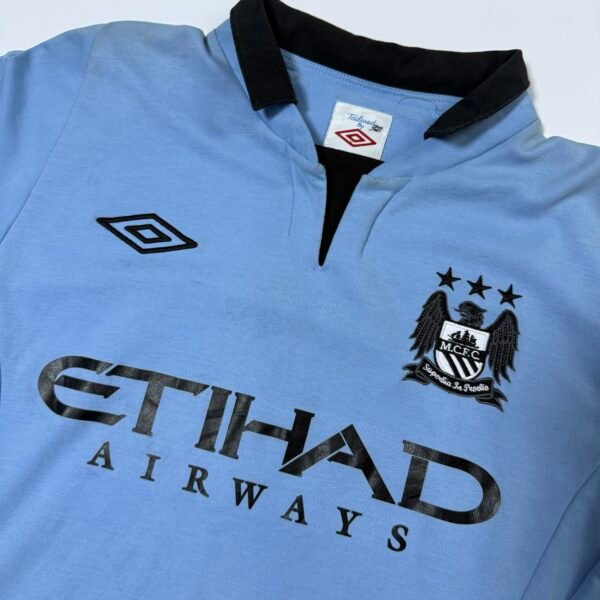 2012-13 Manchester City Home Jersey Longsleeve - Aguero 16 (M)