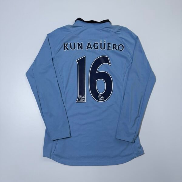 2012-13 Manchester City Home Jersey Longsleeve - Aguero 16 (M)