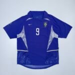 (Player Issue) 2002 Brazil Away Jersey Worldcup - Ronaldo 9 (M)