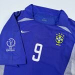(Player Issue) 2002 Brazil Away Jersey Worldcup - Ronaldo 9 (M)
