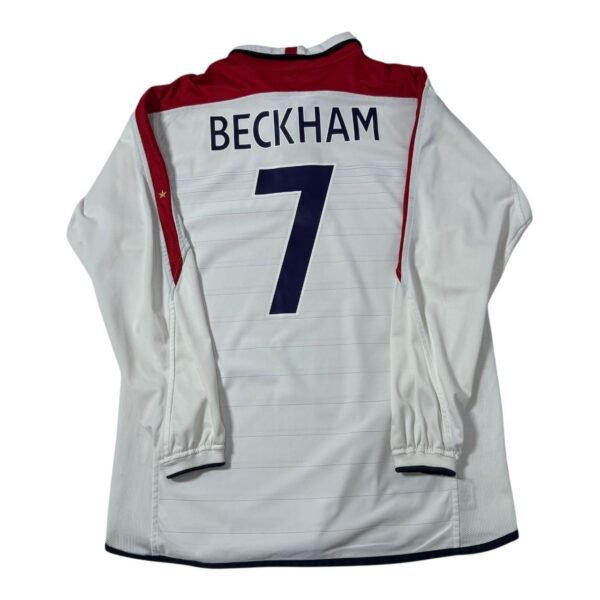 2004 England Home Longsleeve Jersey Reversible - Beckham 7 (L)