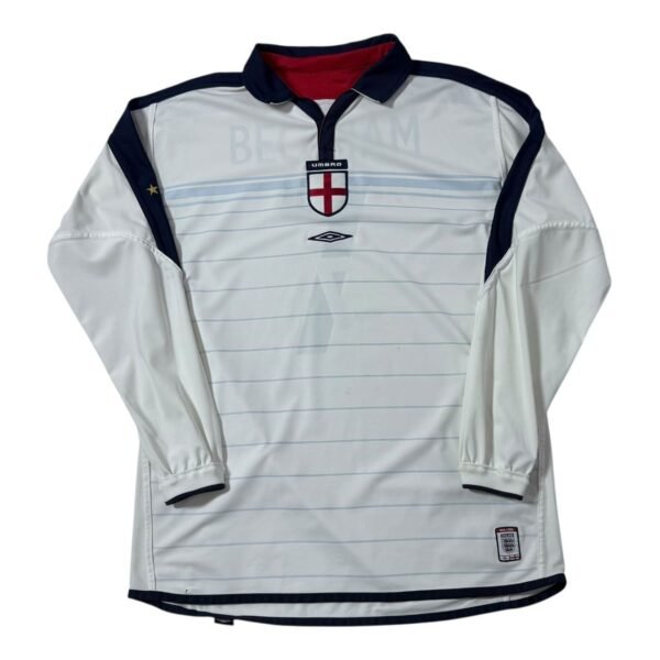 2004 England Home Longsleeve Jersey Reversible - Beckham 7 (L)