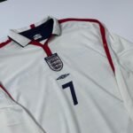 2004 England Home Longsleeve Jersey Reversible - Beckham 7 (L)