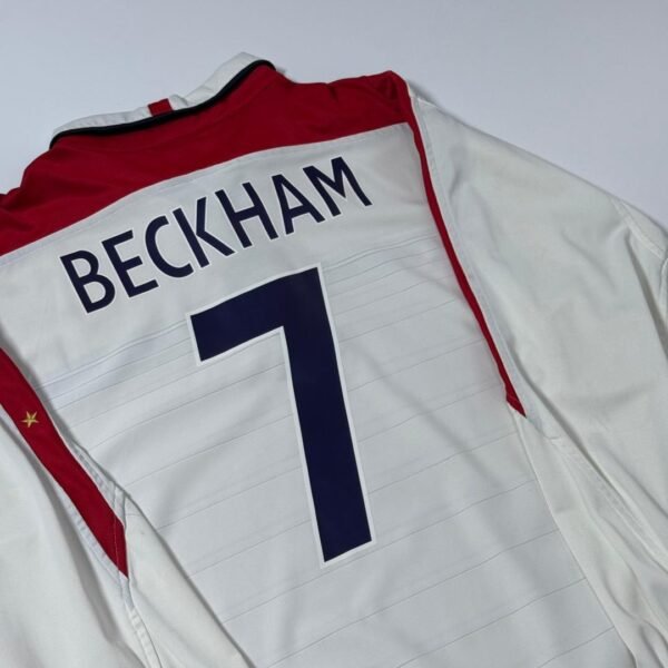 2004 England Home Longsleeve Jersey Reversible - Beckham 7 (L)