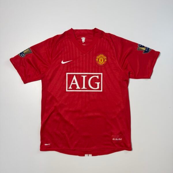 2007-08 Manchester United Home Jersey - Scholes 18 (M)