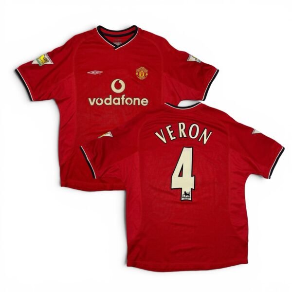 2000-02 Manchester Uniter Home Jersey - Veron 4 (L)