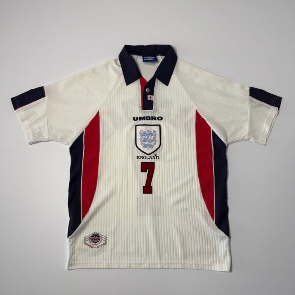 1998 England Home Jersey - Beckham 7 (M)