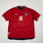 2002 England Away Jersey - Scholes 18 (L)