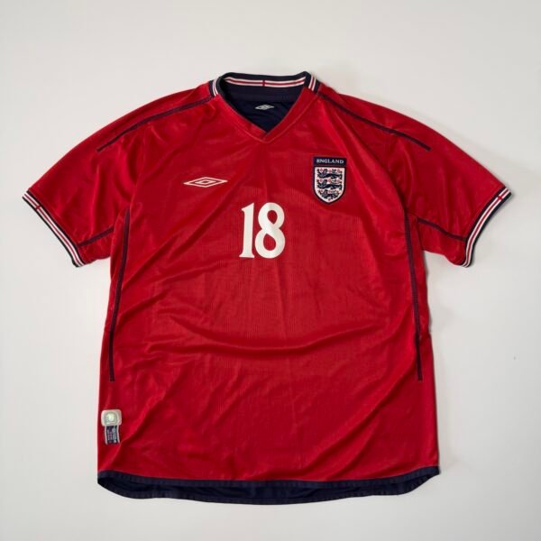 2002 England Away Jersey - Scholes 18 (L)