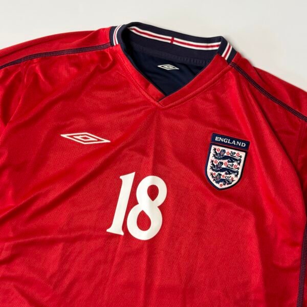 2002 England Away Jersey - Scholes 18 (L)